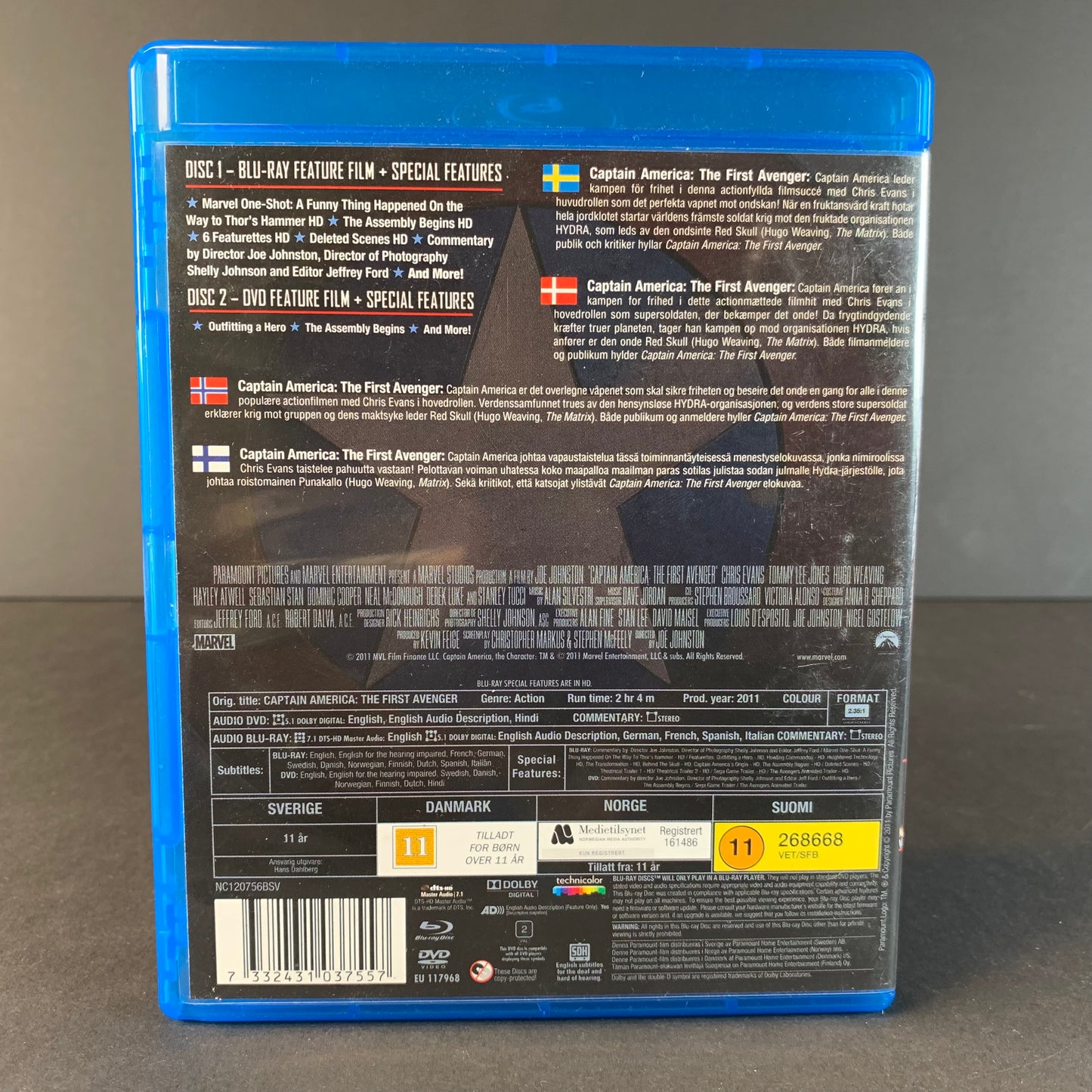 Captain America The First Avenger Blu Ray