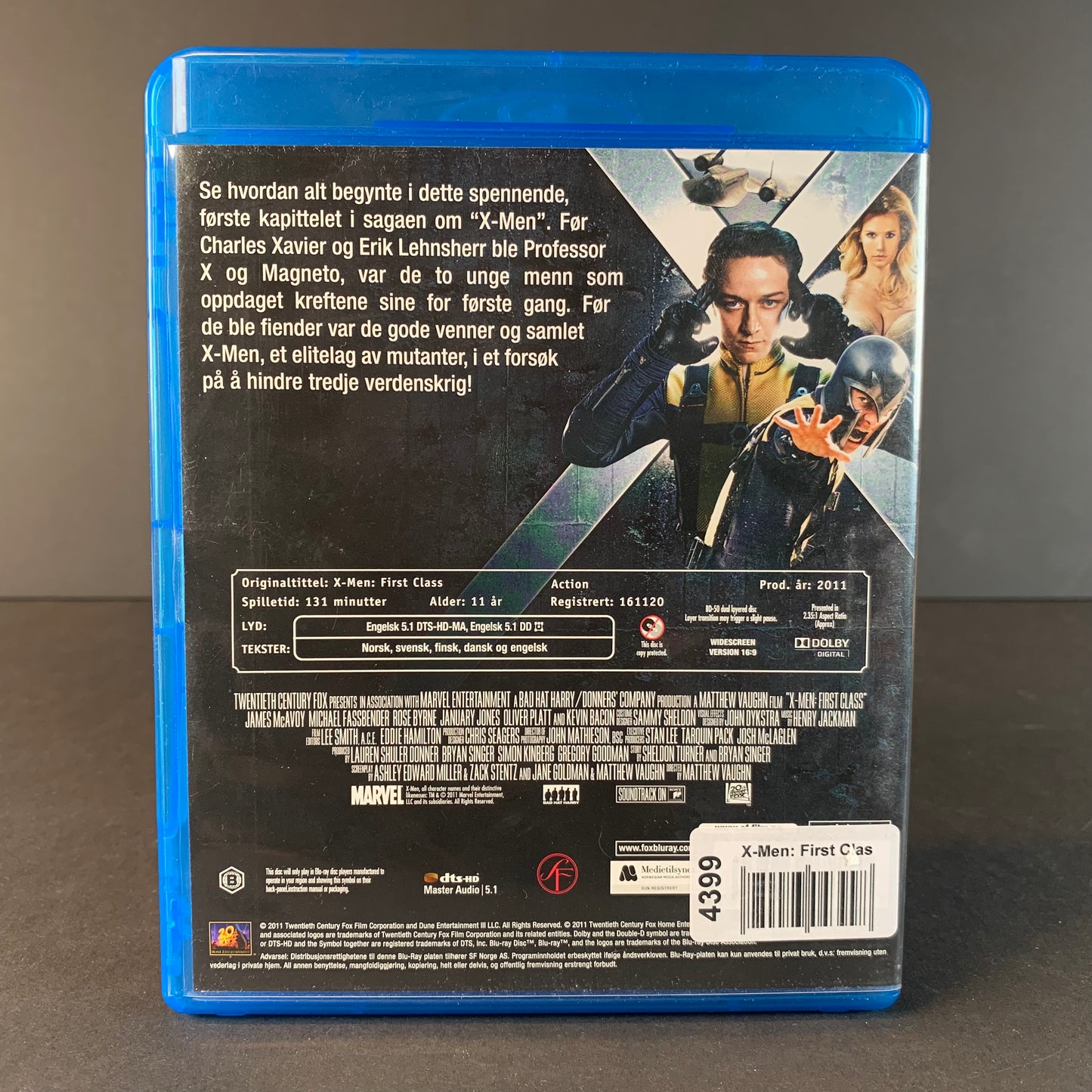 X-Men First Class Blu Ray