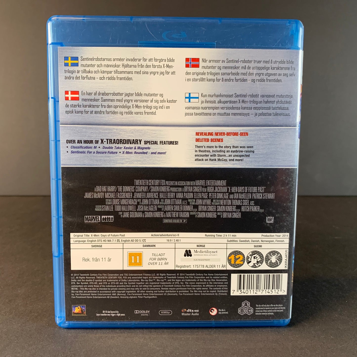 X-Men Days Of Future Past Blu Ray