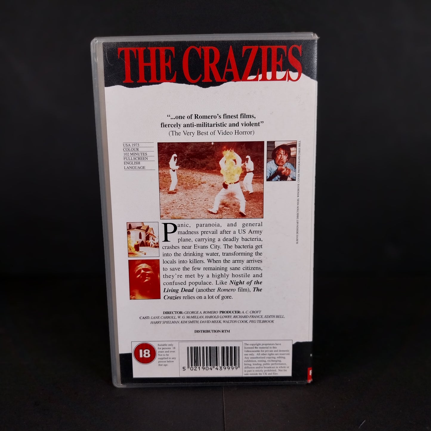 The Crazies VHS