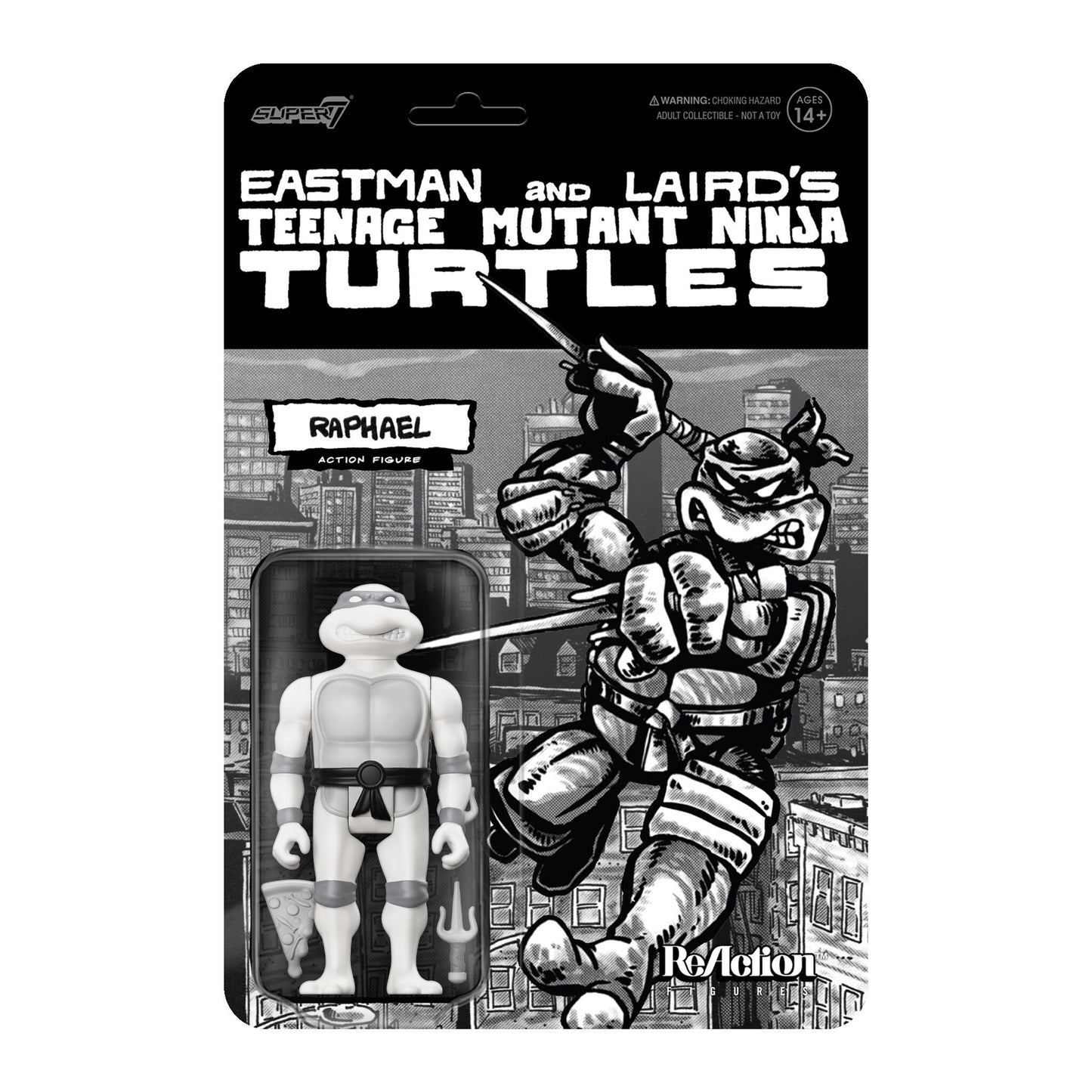 TEENAGE MUTANT NINJA TURTLES REACTION FIGURE WAVE 9 - RAPHAEL (COMIC GREYSCALE)